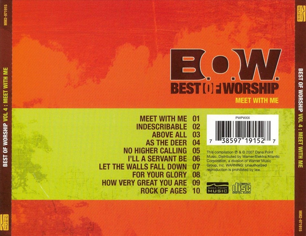 Best of Worship Vol 4 Meet With Me New CD by Various Artists