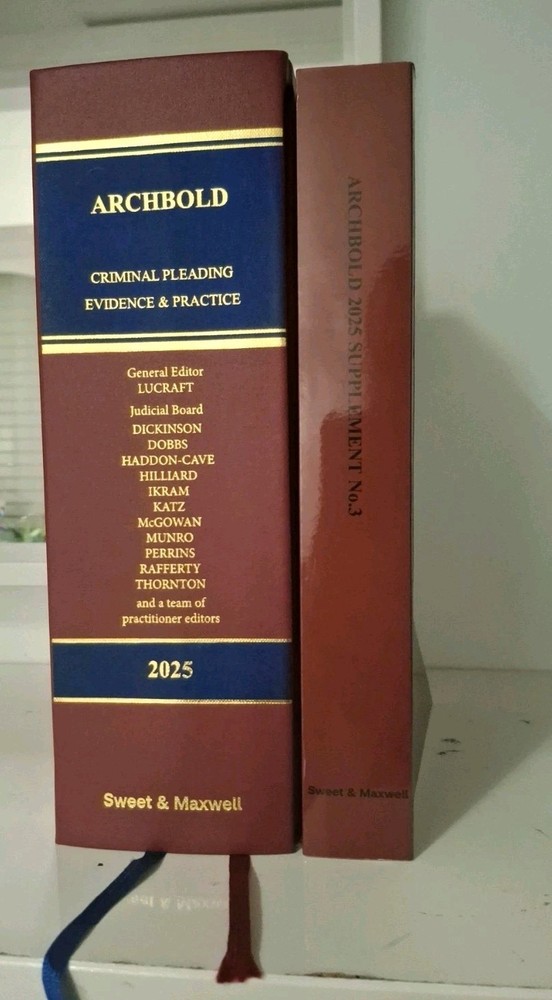 Archbold Criminal Pleading Evidence And Practice 2025 With Supplement Full Set