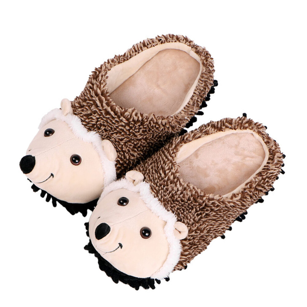 Grey Slippers Women Hedgehog Floor Birthday Gift Cartoon Design Miss