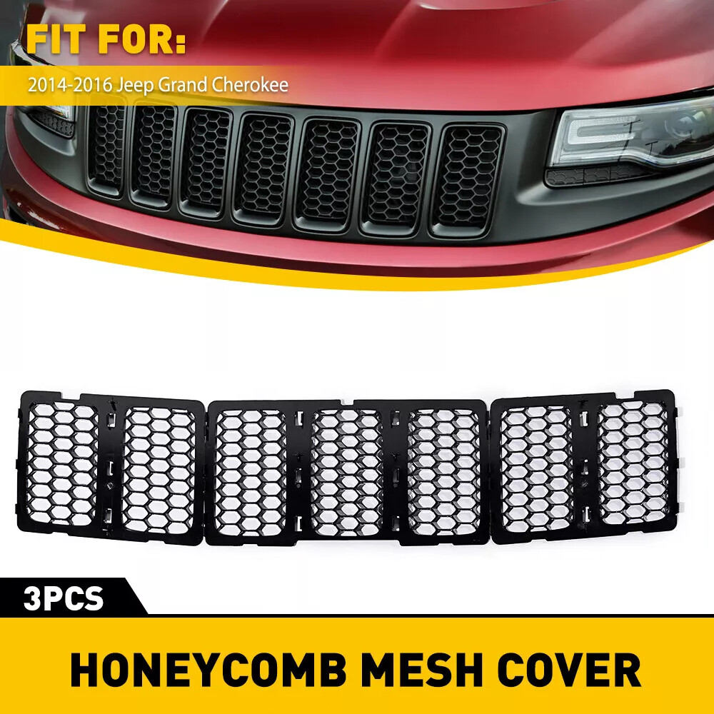 Front Grille Grill Inserts Mesh Honeycomb For Jeep Grand Cherokee 2014-2016