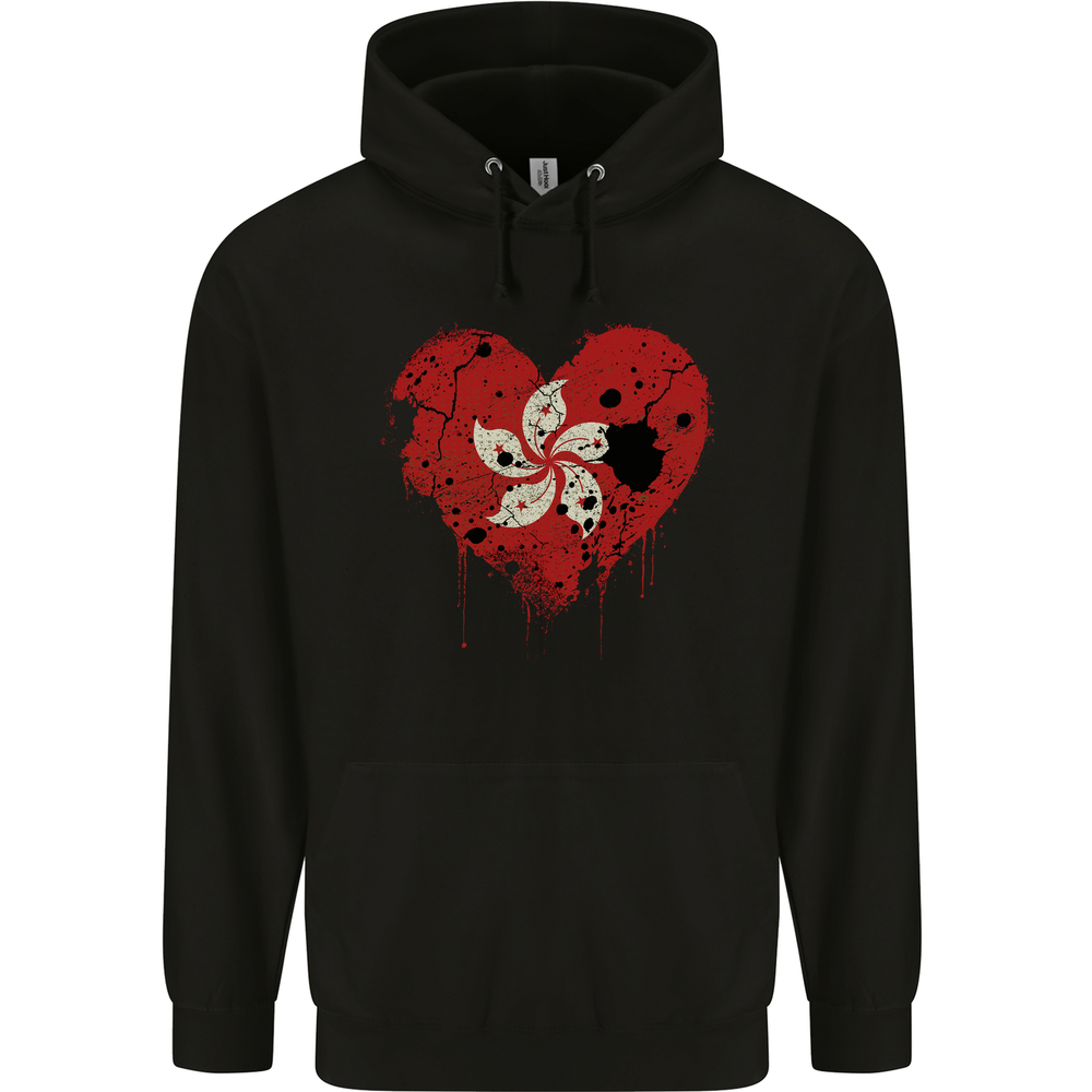 Love Flag Hong Kong Football Mens 80% Cotton Hoodie