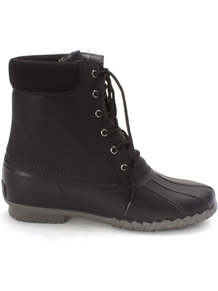 WEATHERPROOF VINTAGE Mens Black Pull Tab Adam Round Toe Duck Boots 9 M
