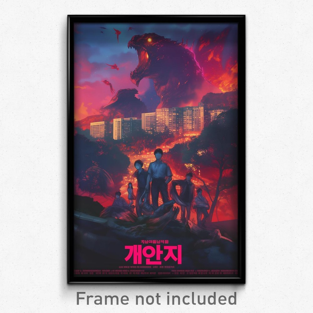 Korean Movie Poster - Massive Pit (Korea Psychedelic Art Retro Film Print)