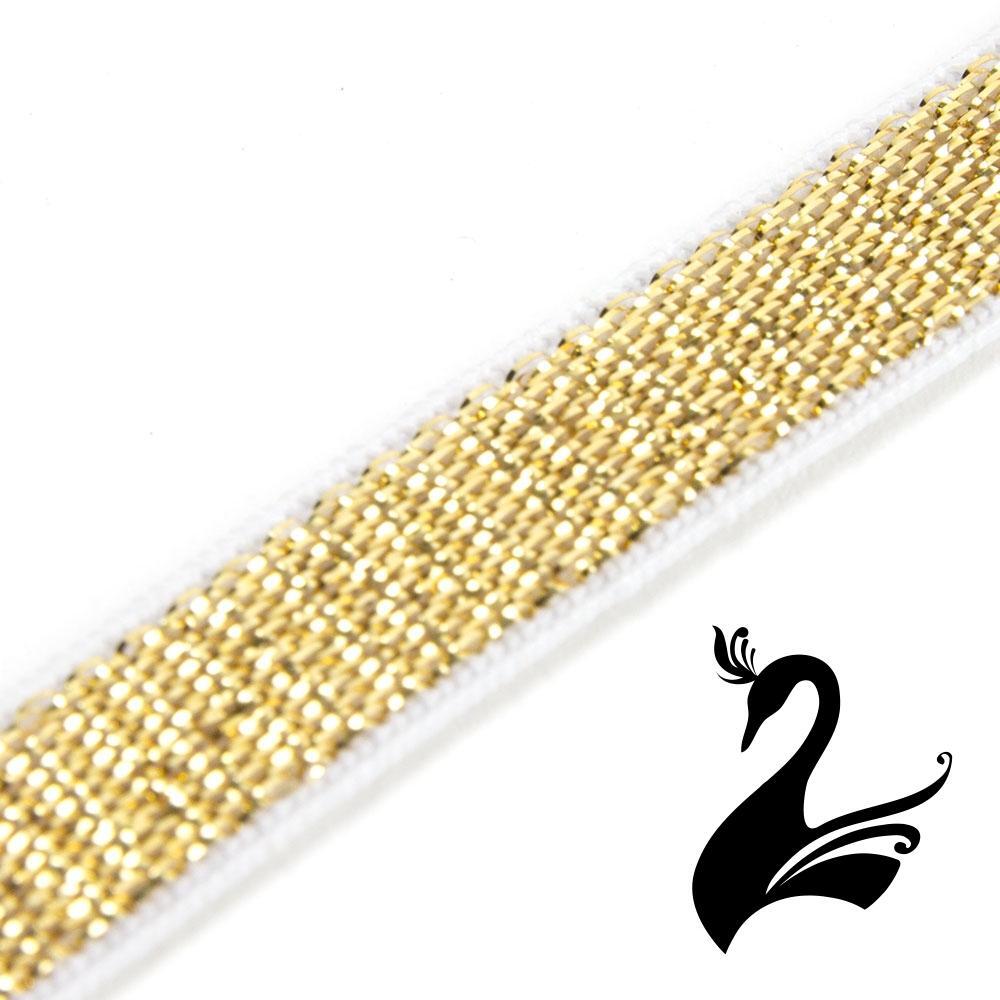 Ribbon - Metallic Lurex Elasticated Stretch Ribbon (Price per Metre) - Sewing...