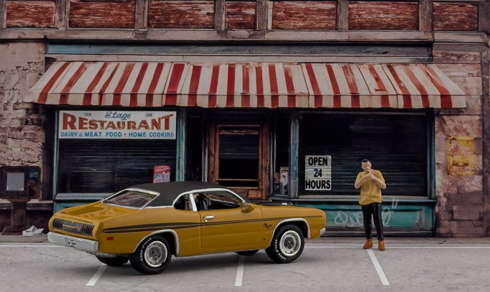 1/64 Scale Paper Pop Up Diorama Photo Prop display For Diecast Vehicles Handmade