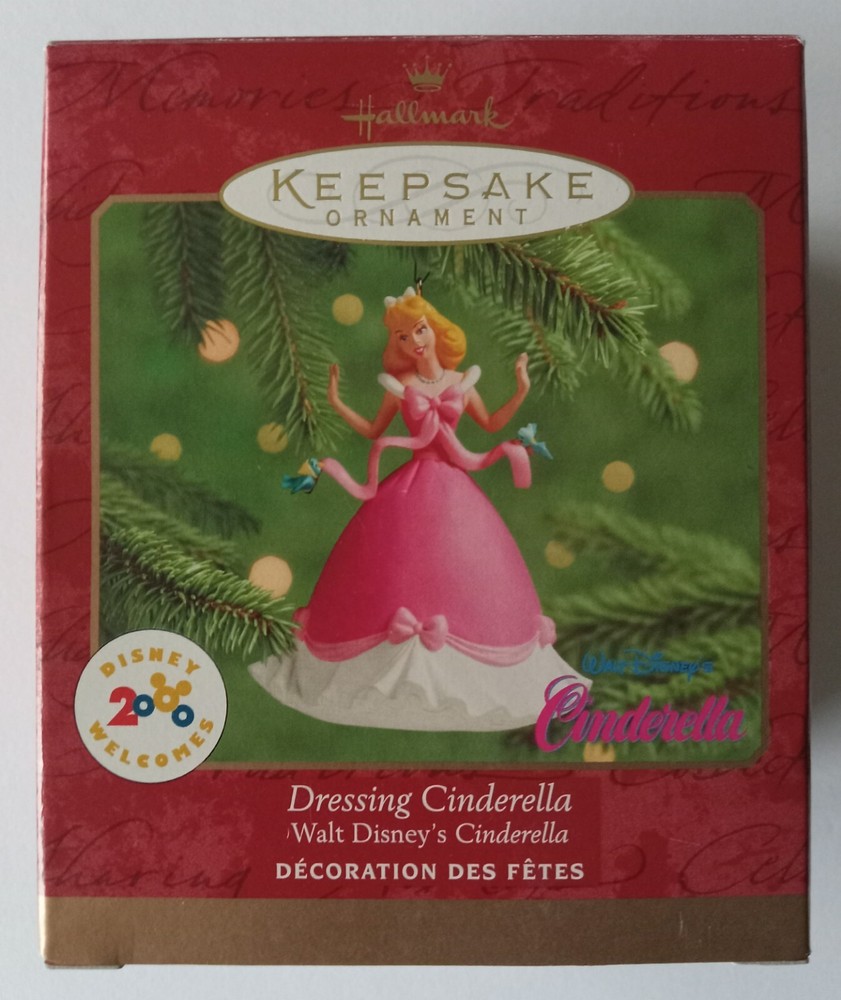 2000 Disney Cinderella Dressing Hallmark Ornament New in Box