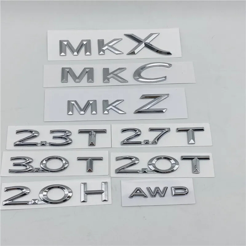 For Lincoln MKX MKZ MKC 2.0T 2.3T 2.7T 2.0H AWD Letters Rear Trunk Lid Emblem