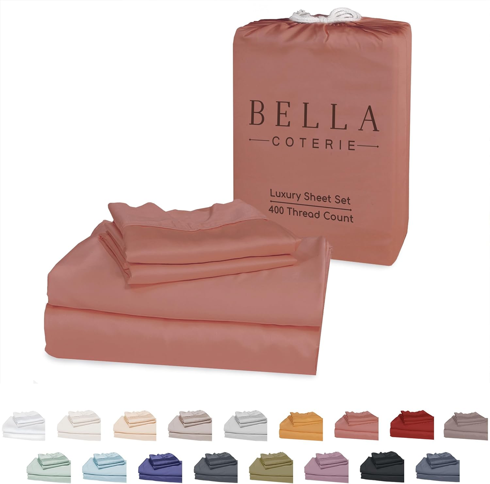 Luxury King Size Bamboo Viscose Sheet Set | 100% Organic Ultra Soft Bedding