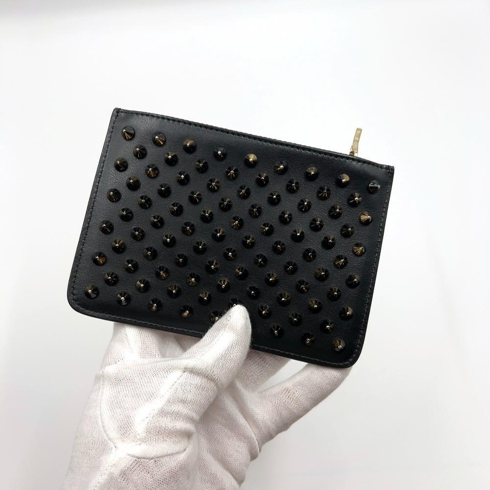 Christian Louboutin Panettone Studded Coin Case Purse Luxury Brand Accessory