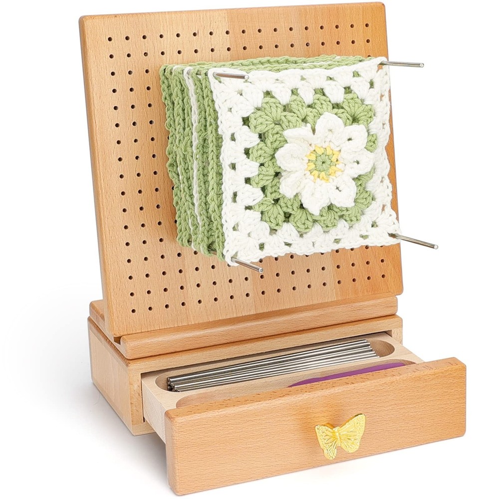 Premium Beech Wood Crochet Blocking Board Kit with 50 Steel Pins