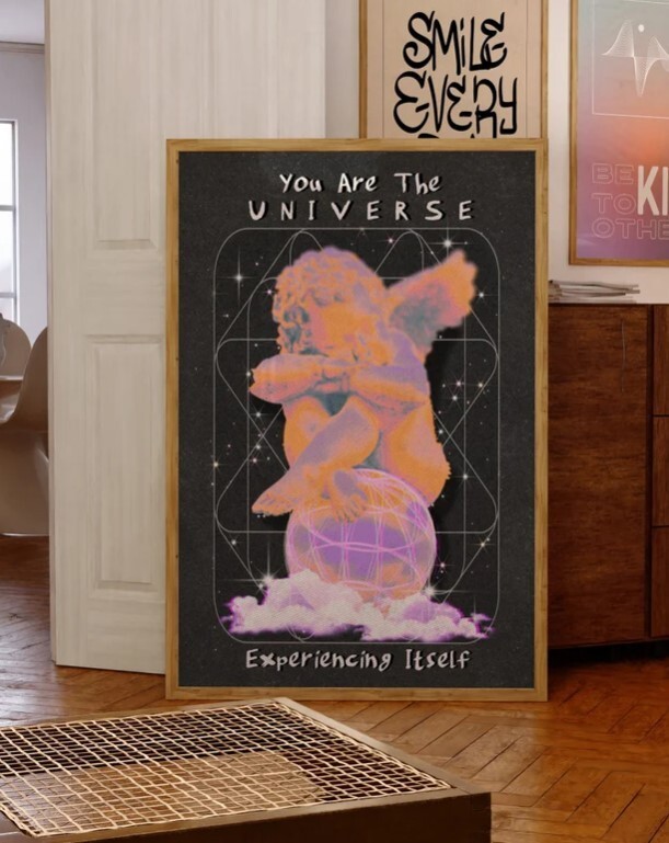 Psychedelic Universe Printable Wall Art Poster Digital Download