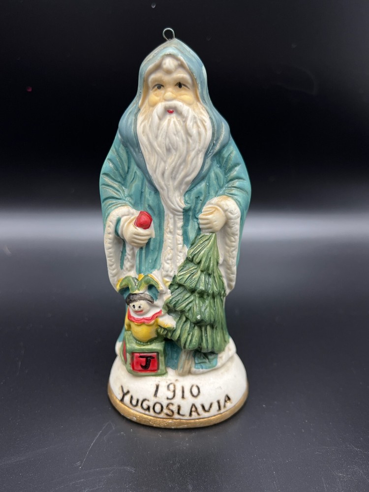 Vintage Old World Santa Claus Ceramic Christmas Holiday Figurine 1910 Yugoslavia