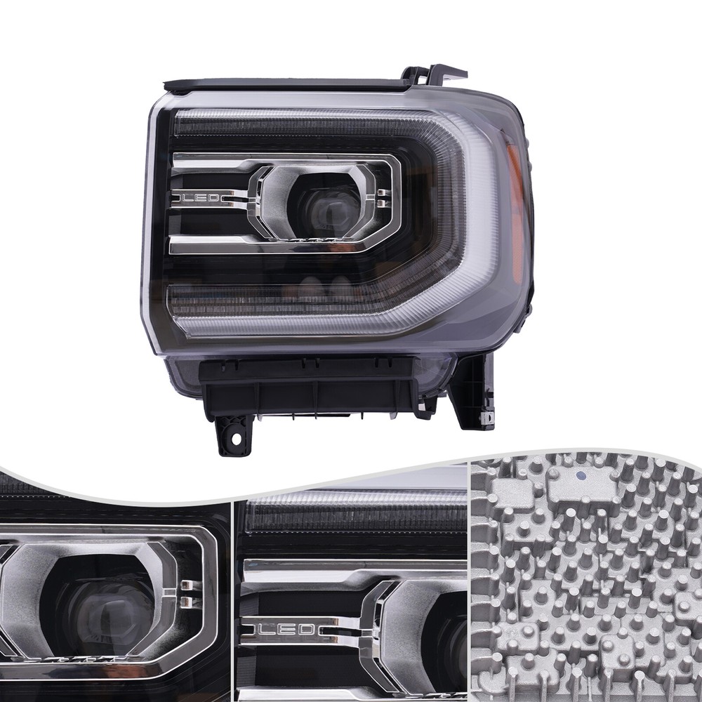 Full LED Headlight For GMC Sierra 1500 2016-2018 Headlamp Front Driver Left Side