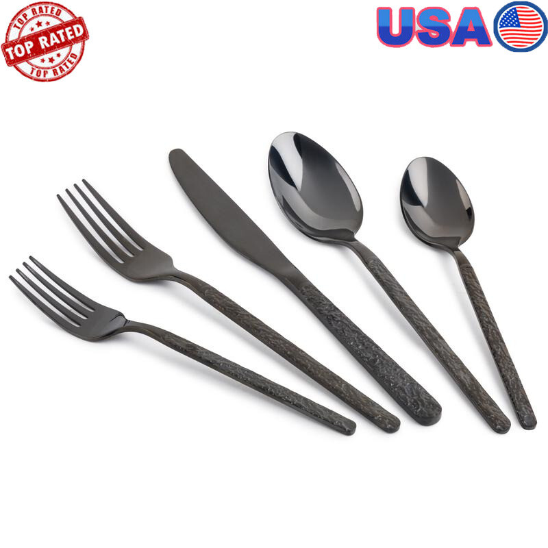 20-Piece Stainless Steel Flatware Set Service Four Durable Elegant Dining New