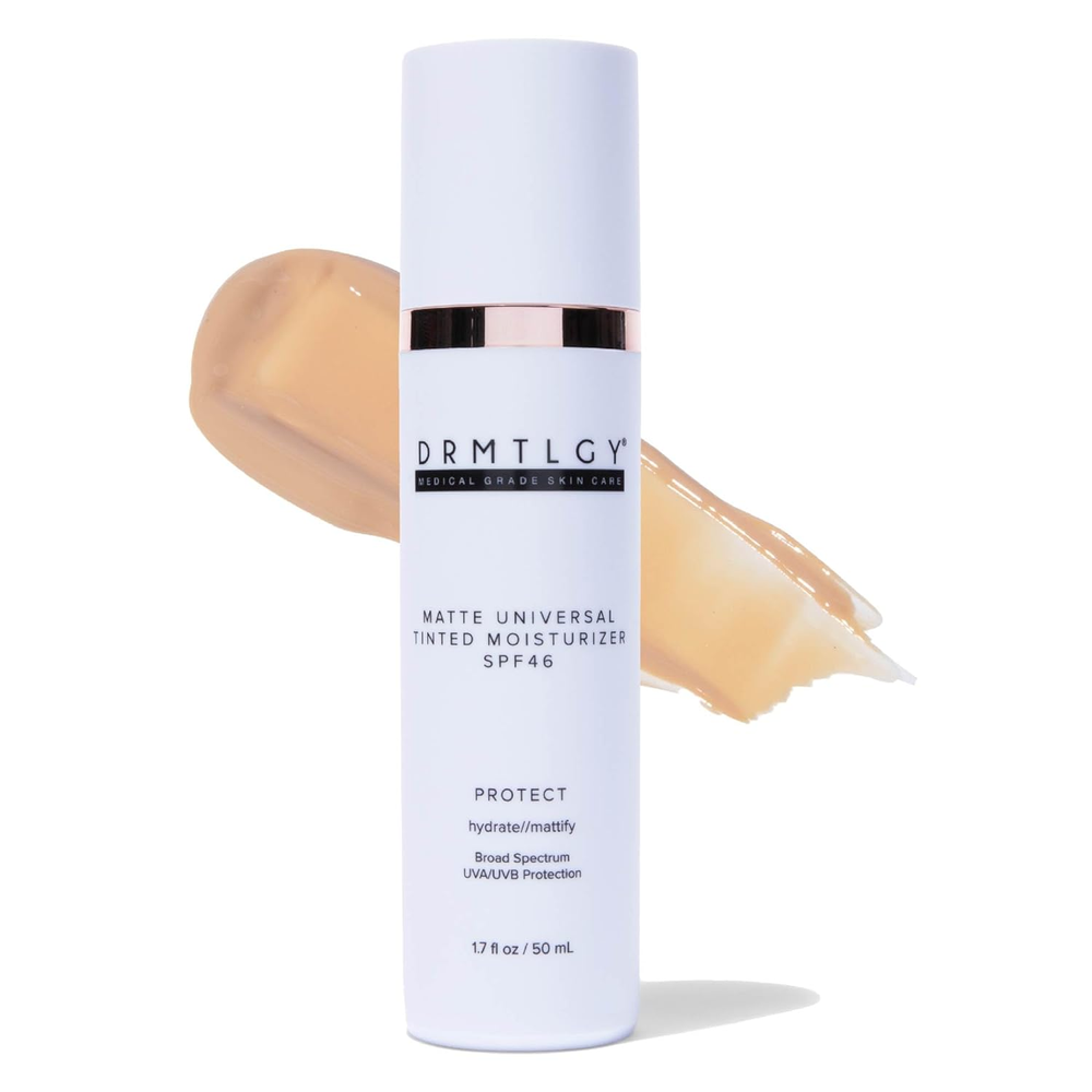 Matte Anti-Aging Tinted Moisturizer with SPF 46. Universal Tint. All-In-One Ligh