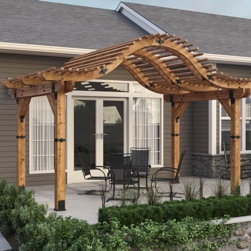 Ozco Ironwood Lite 6x6 Post Base Kit, Includes 1 Post Base Plate, 4 Decorative