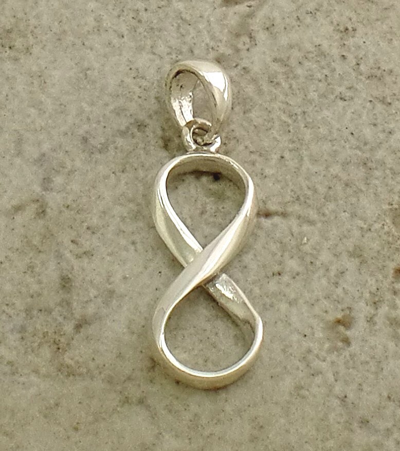 Elegant High Polish .925 Sterling Silver Infinity Pendant Style P0821