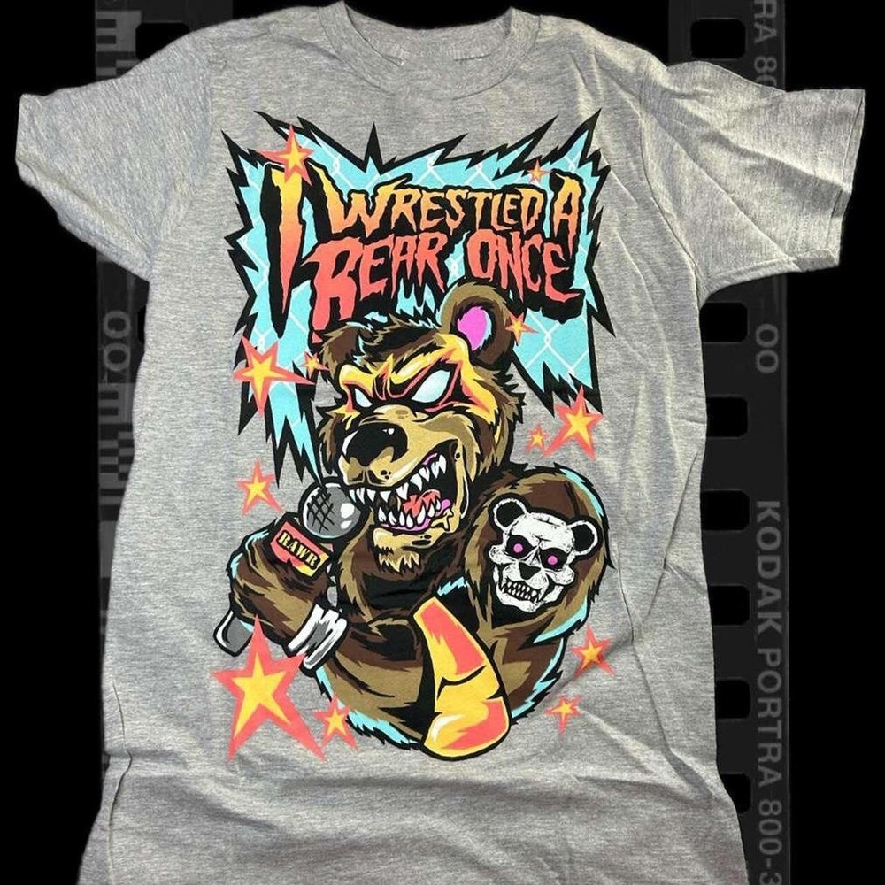 iwrestledabearonce smackdown T-shirt Cotton Unisex Tee Size S-4XL BO354