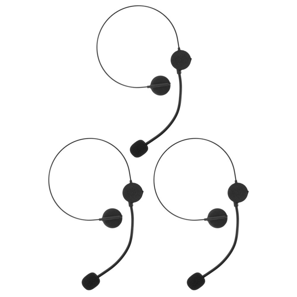 3 Pcs Singer Microphone Costume Fake Headset Headphone Props Cosplay Toy Child