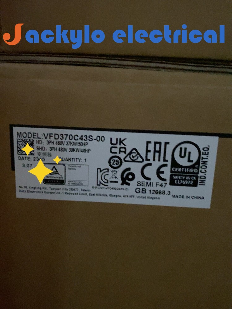 1PC Delta VFD370C43S-00 New Frequency converter 37kw 50HP 3Phase AC380-480V