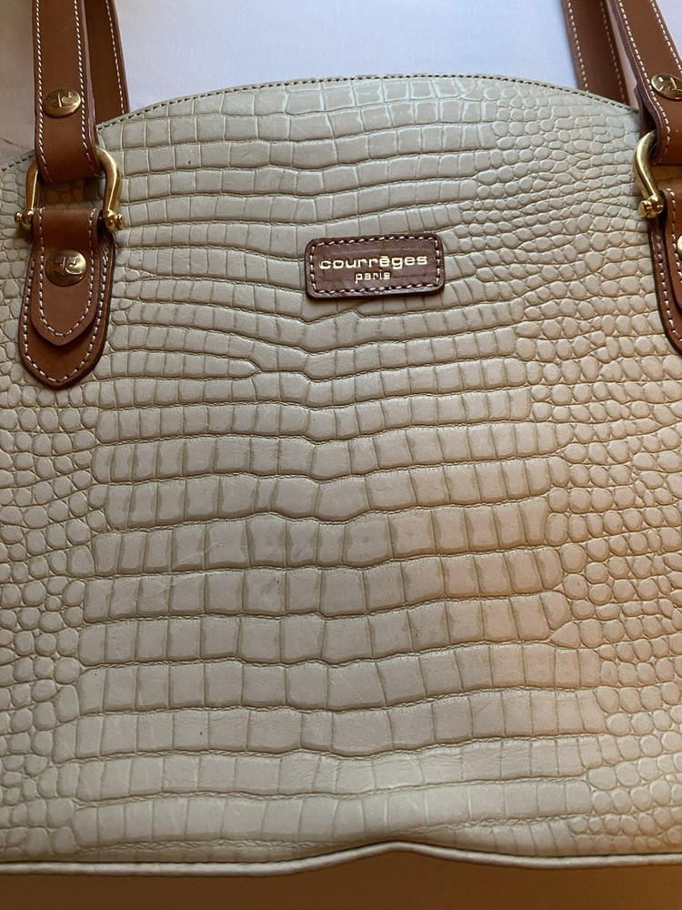 Women’s Crocodile Leather Courreges Paris Shoulder Bag