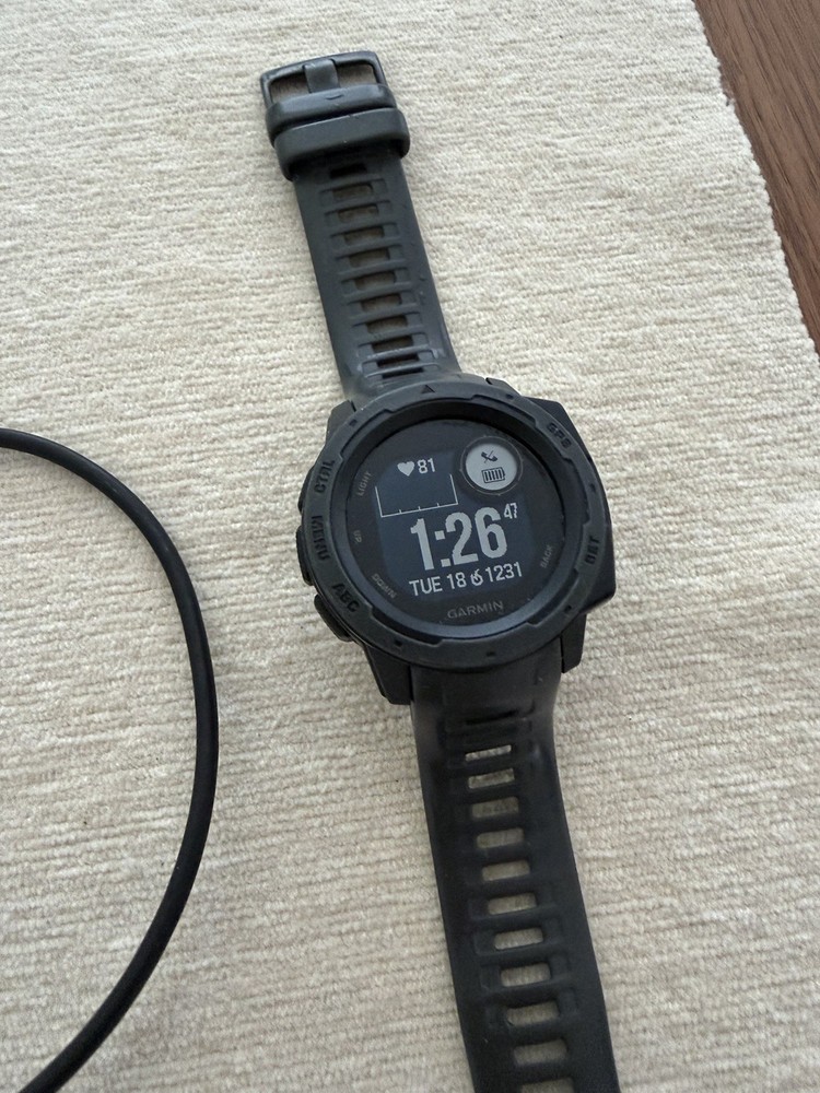 Garmin Instinct Rugged GPS Smart Watch - Graphite (010-02064-00)