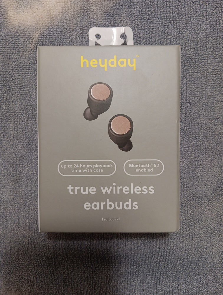 Heyday Tt2107 Black Wireless Earbuds with Charging Case Bluetooth 5.0