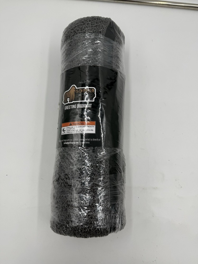 Gorilla Grip 36x24 All Weather Mesh Doormat in Gray and Black  