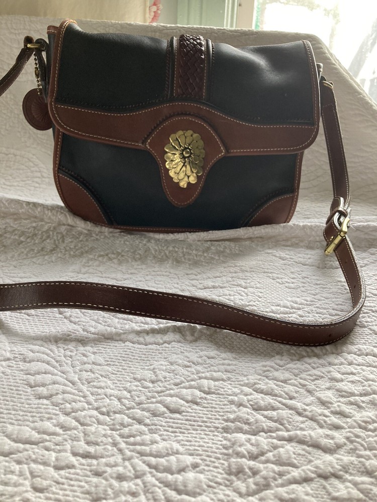 Bar Harbor Classics Leather and Brass Purse