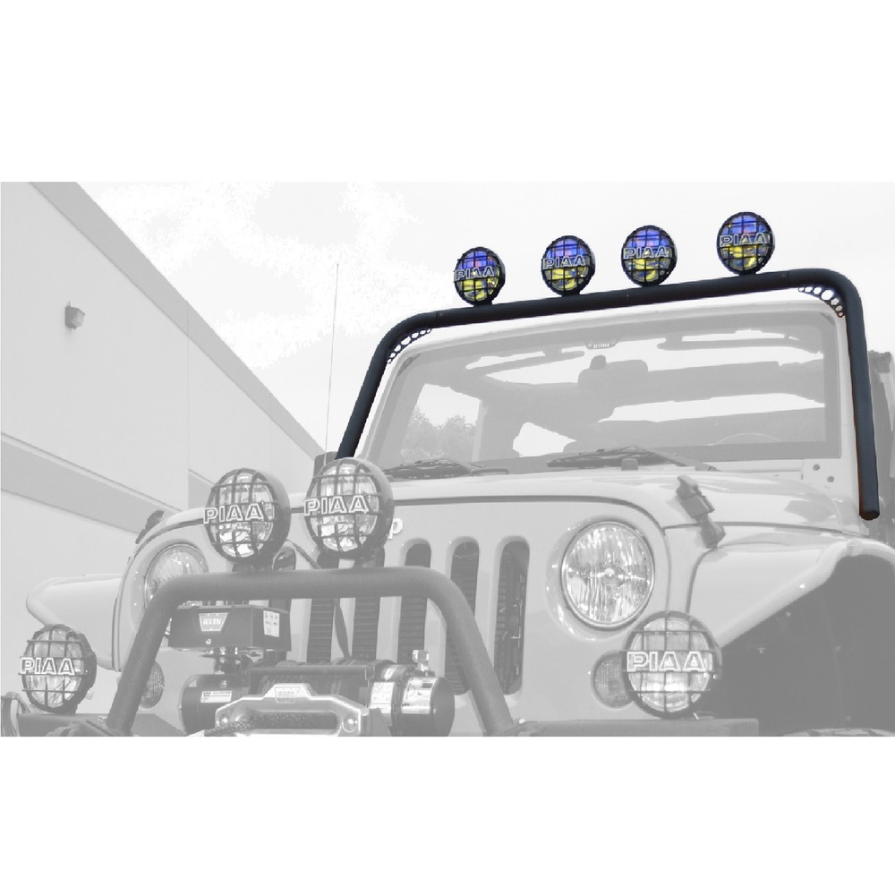 Body Armor JK-6126 Windshield Front Light Bar Set For 07-17 Jeep Wrangler 4x4