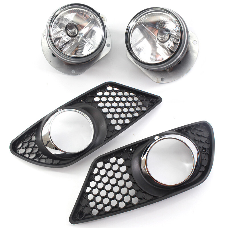 Car Fog Light Lamp with Grille For Mercedes Benz 08-10 W204 AMG