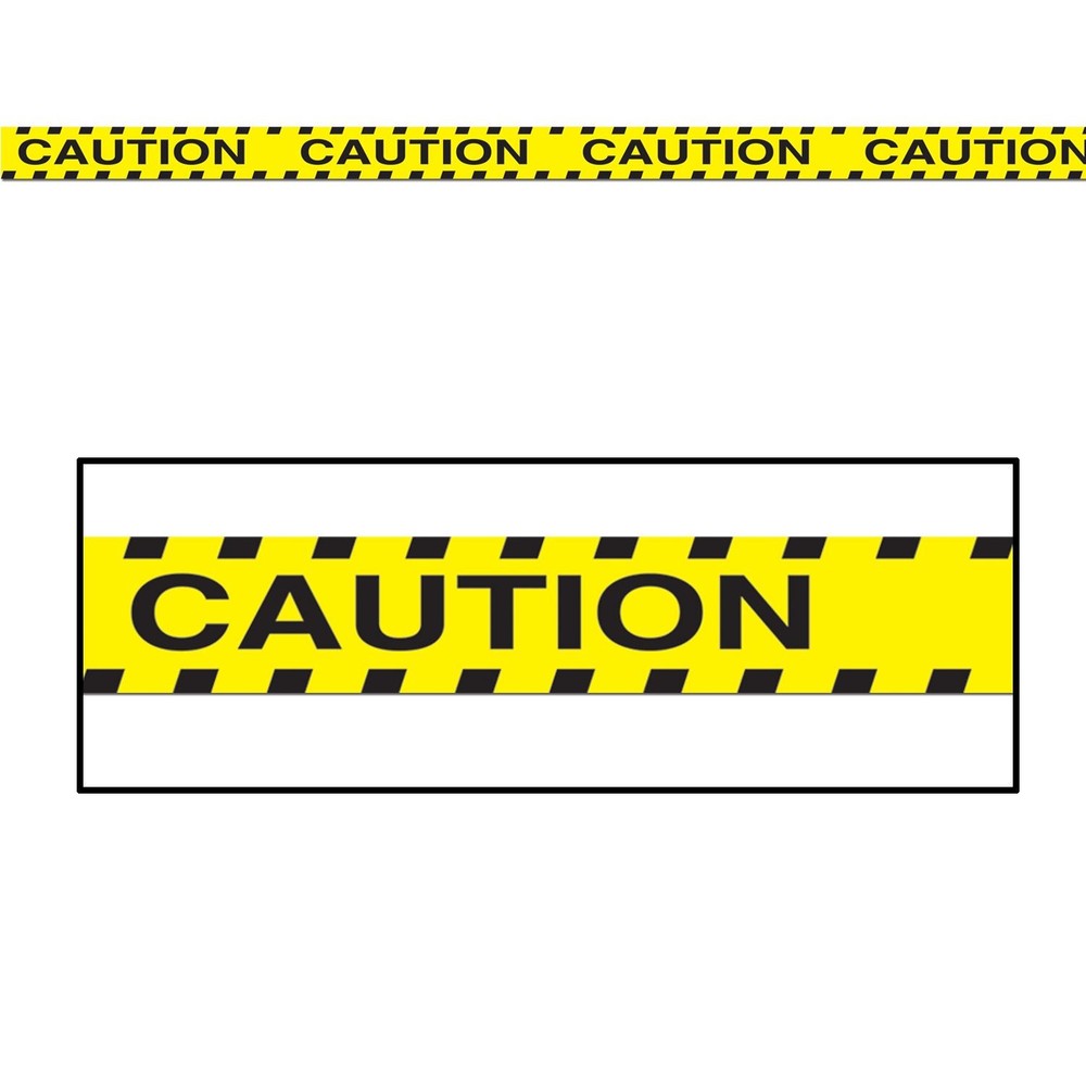 Beistle Black and Yellow Caution Tape for Construction Party Decorations