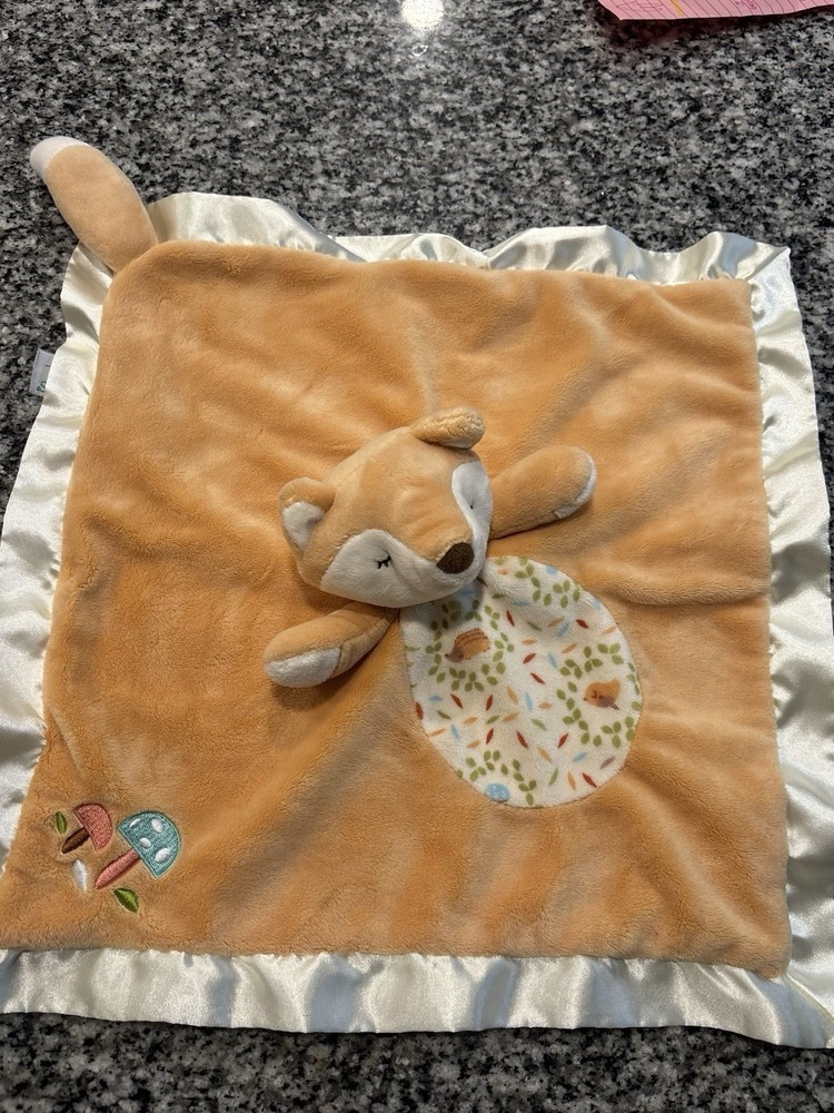 Douglas Baby Fox Lovey Security Blanket Blankie Lovie Orange Plush EUC