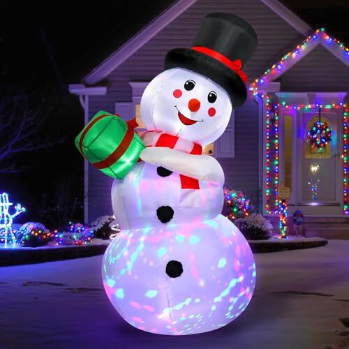 Christmas Inflatables, 6FT Christmas Blow Up Snowman, Outdoor Inflatable