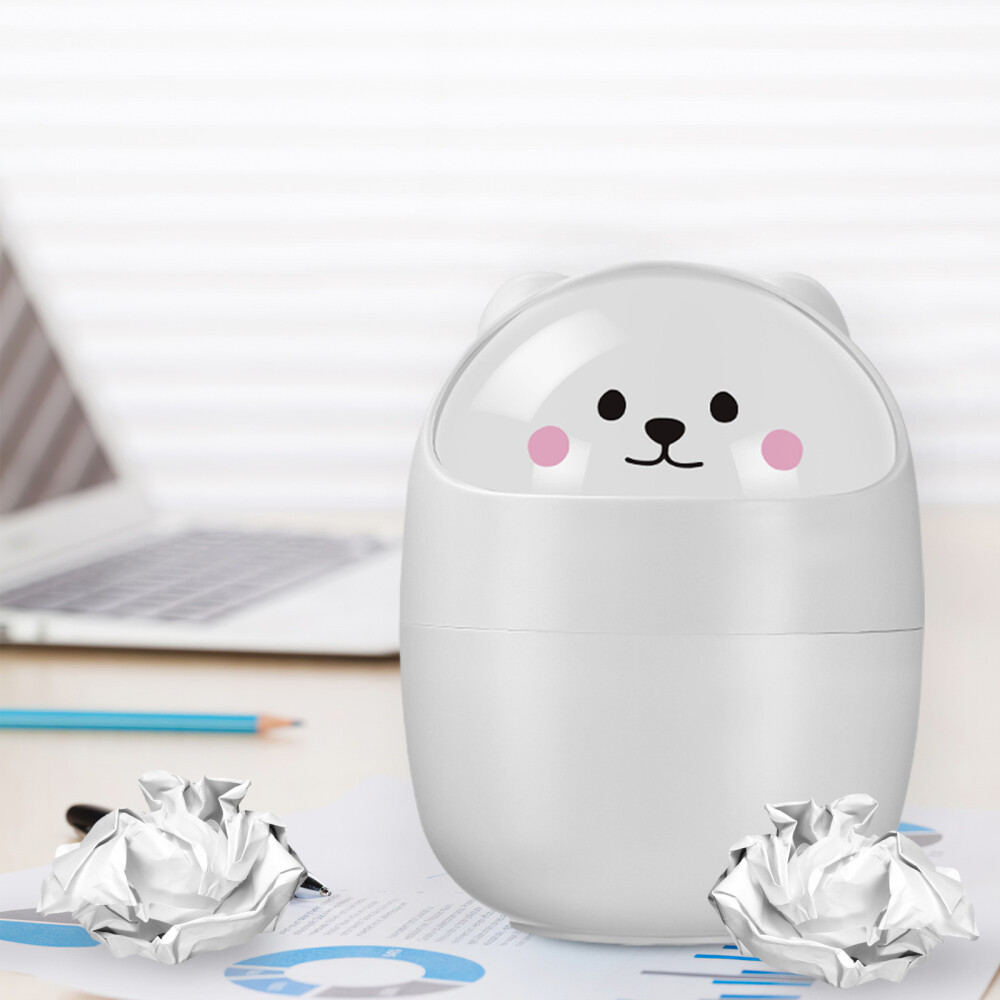 2 Pcs Garbage Can Car Trash Mini for with Junk Case Cans Bin