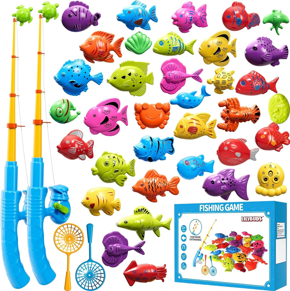 Magnetic Fishing Game for Kids Ages 3-8, Fun Water Table & Bathtub Toy