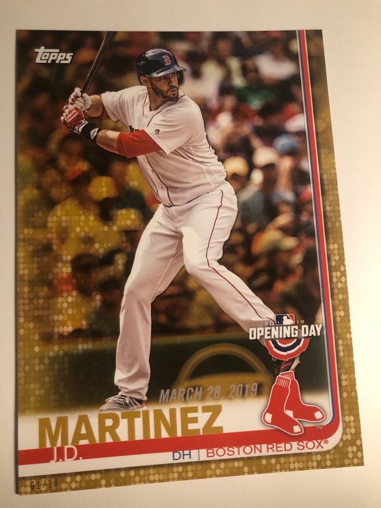 2019 Topps Opening Day Jumbo 5x7 J.D. Martinez Red Sox 93 01/10