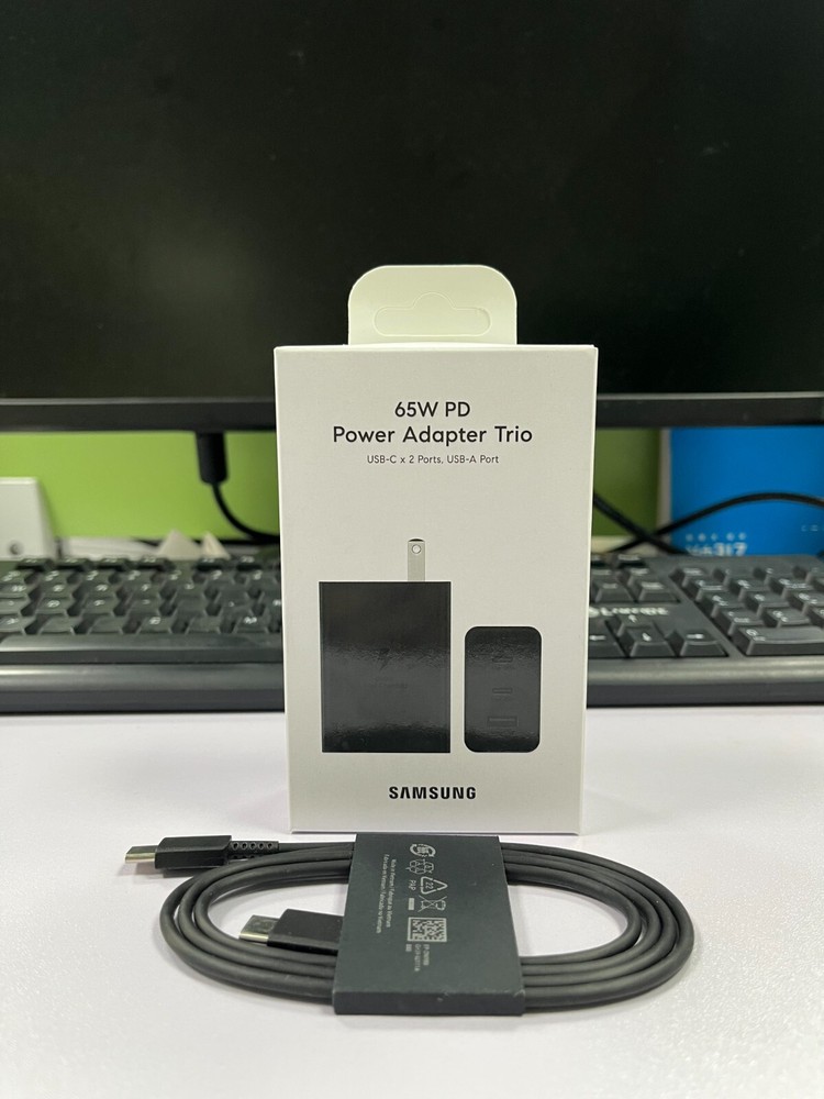 65W Super Fast PD3 Wall Charger with USB-C Cable for Samsung T6530