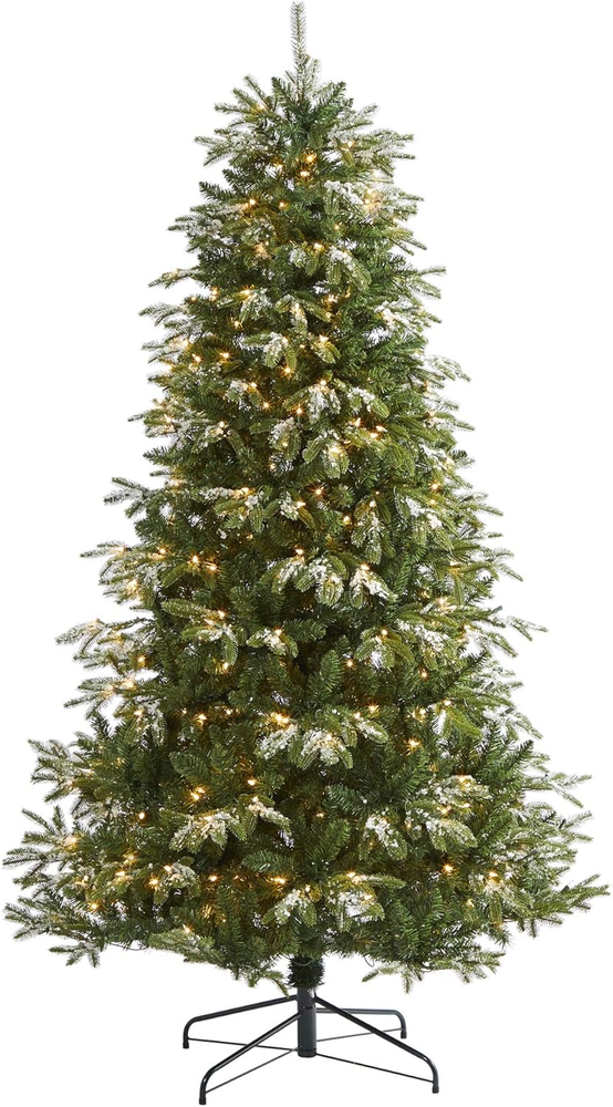 7Ft. Snowed Grand Teton Artificial Christmas Tree with 500 Clear Lights and 1050