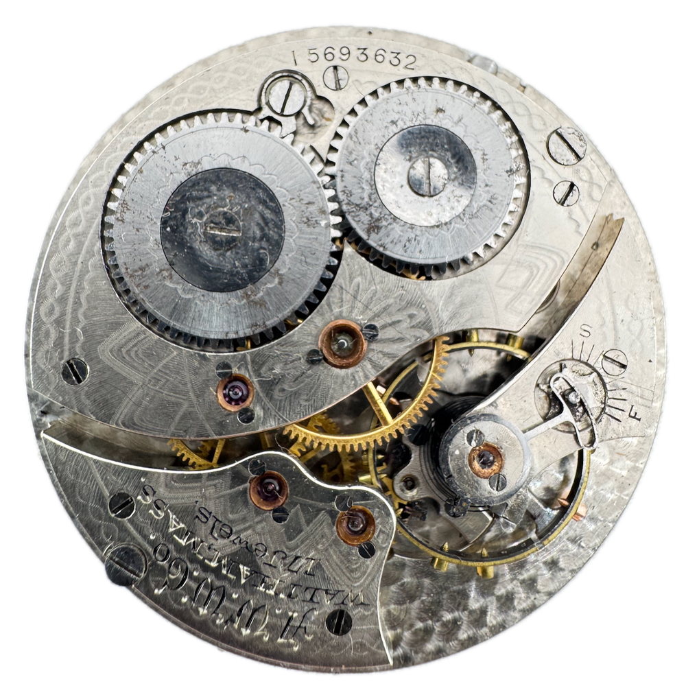Antique 1907 Waltham Colonial 17 Jewel 14s Pocket Watch Movement 1425 USA