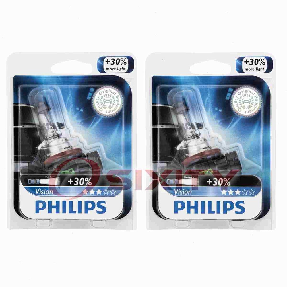 2 pc Philips Rear Fog Light Bulbs for Alfa Romeo Giulietta Mito 2017-2018 we