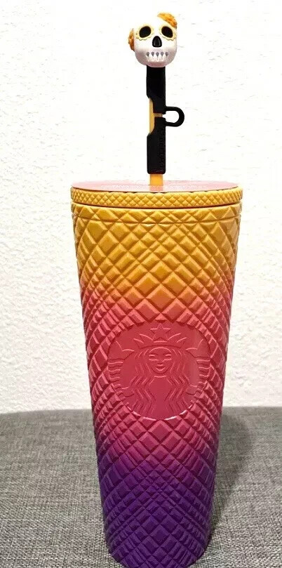 Starbucks 2024 Dia de Muertos Sugar Skull Halloween Tumbler Cold Cup 24oz