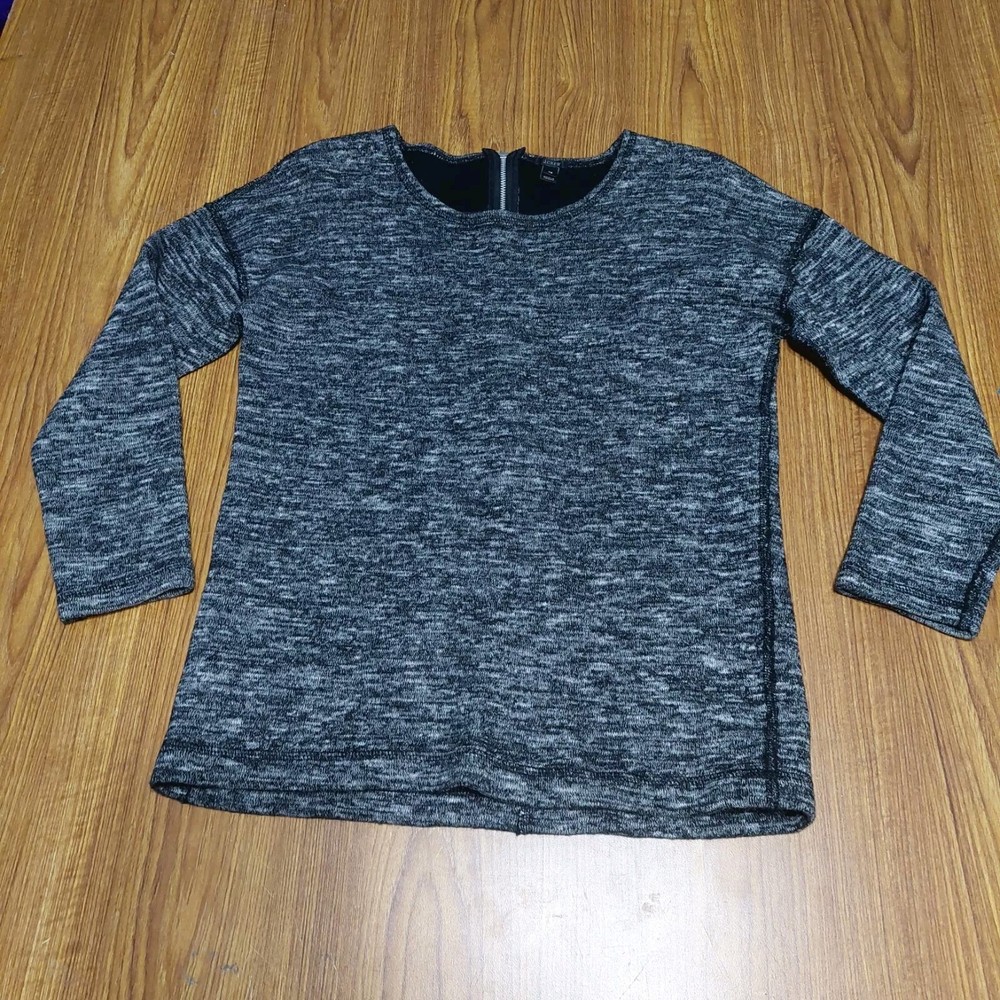 J. Crew Jasper Zipper Back Wool Blend Sweater Size XS Grey