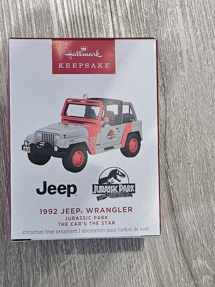 2023 Hallmark 1992 Jeep Wrangler 3rd Car's The Star Jurassic Park