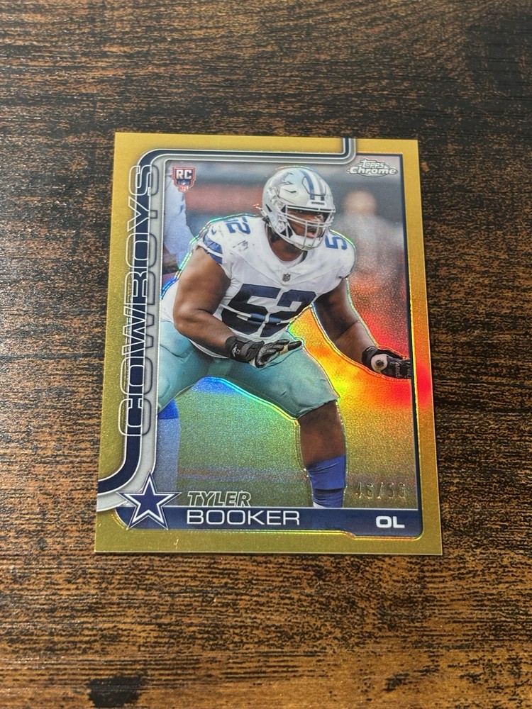 2025 Topps Chrome Tyler Booker TRUE Gold Refractor /50 #381 RC Rookie Cowboys