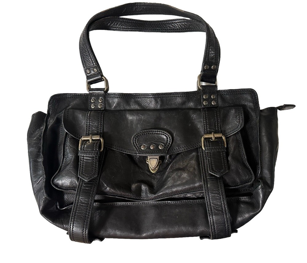 Cynthia Rowley Hand Bag Black Leather