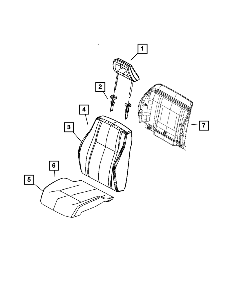 Genuine Mopar Front Seat Cushion Cover 1RS77XDVAA