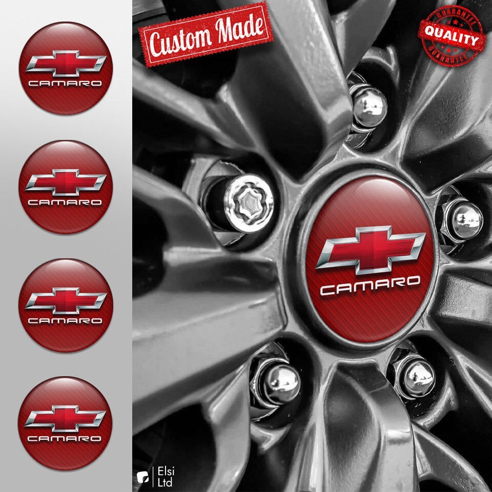 Custom Camaro Wheel Cap Decals 4pcs Set – Personalize Your Rim Emblems  
