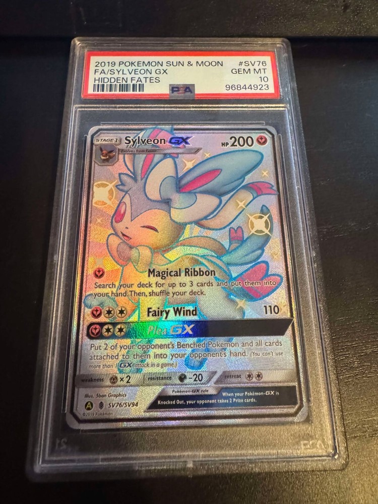 Sylveon GX SV76/SV94 Hidden Fates: Shiny Vault Holo PSA 10