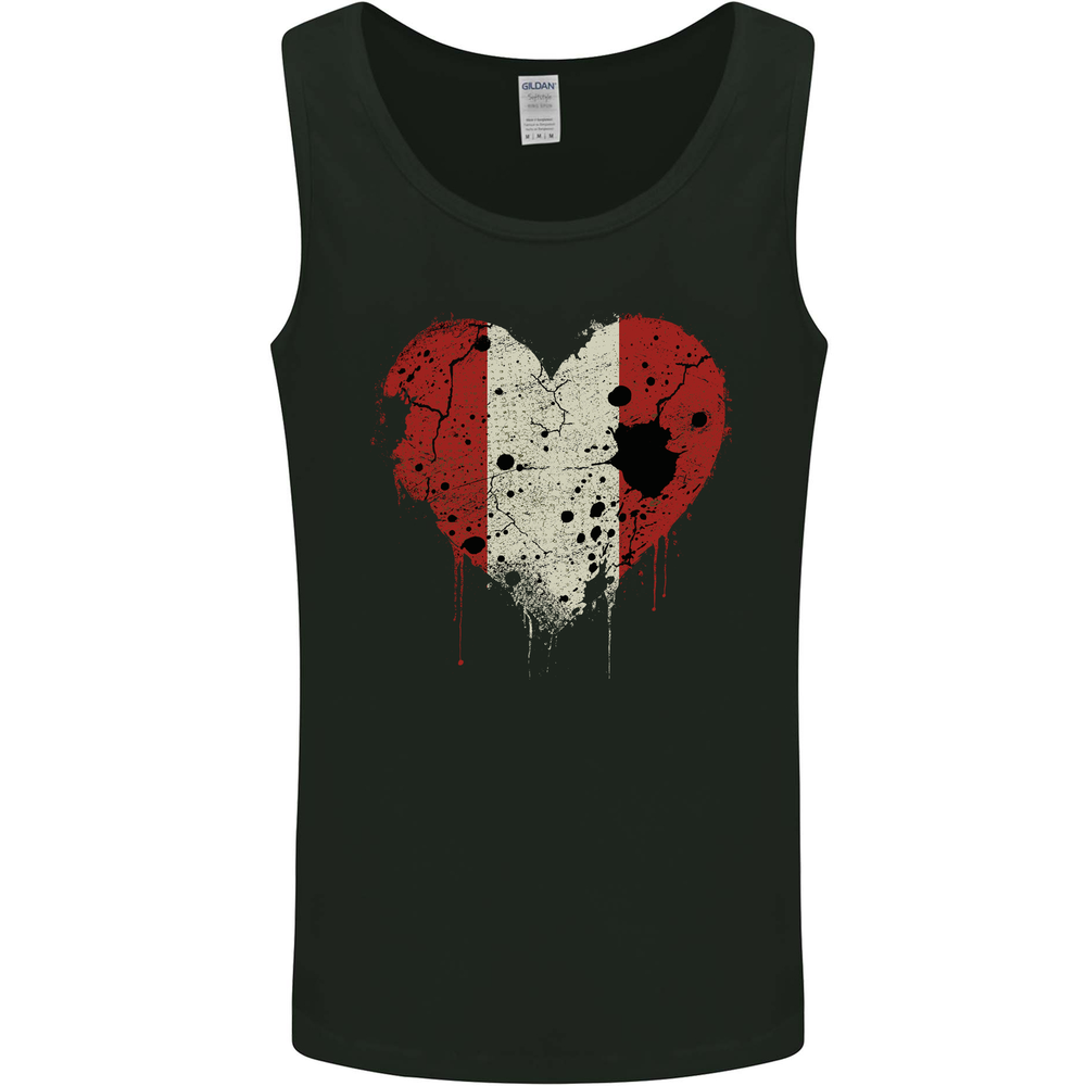 Love Peru Flag Peruvian Day Football Mens Vest Tank Top